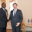 Andrejs Klementjevs tiekas ar Botsvānas vēstnieku