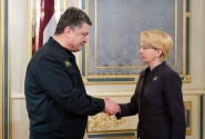 Speaker Mūrniece meets with President Poroshenko