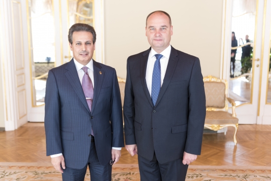 Saeimas priekšsēdētājas biedrs Gundars Daudze tiekas ar Saūda Arābijas vēstnieku