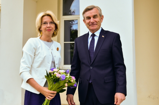 Ināra Mūrniece tiekas ar Lietuvas Seima priekšsēdētāju