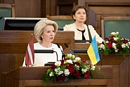Speaker Mūrniece: If we believe in our Latvia, if we love our land, if we hold our values high, we are unbreakable