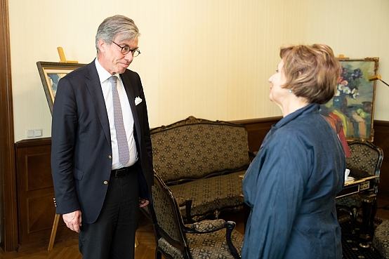 Dagmāra Beitnere-Le Galla tiekas ar Vācijas vēstnieku