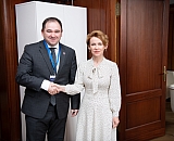 Marija Golubeva tiekas ar Gruzijas parlamenta Ārlietu komisijas priekšsēdētāju