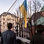 Ukrainas karoga pacelšana pie Saeimas nama