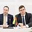 Jānis Dombrava tiekas ar Lietuvas Seima Ārlietu komisijas priekšsēdētāju un Nacionālās drošības un aizsardzības komisijas priekšsēdētāju