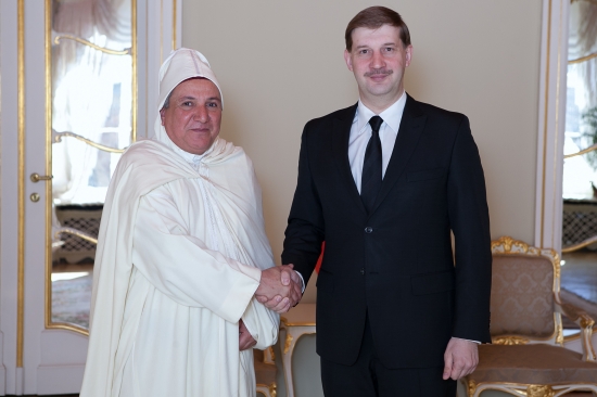 Andrejs Klementjevs tiekas ar Marokas vēstnieku