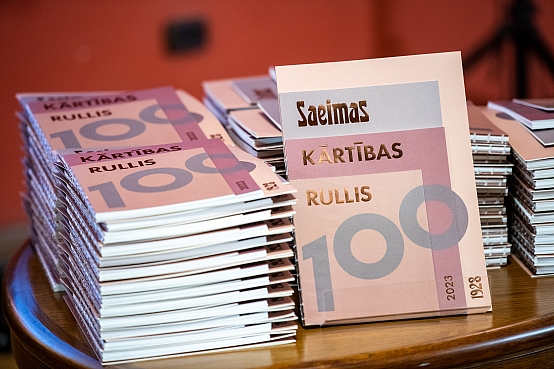 Pasākums par godu Saeimas kārtības ruļļa 100.gadadienai