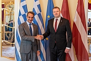 Saeimas priekšsēdētājs un Grieķijas premjerministrs pārrunā Viļņas samita prioritātes