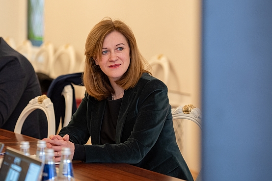 Zanda Kalniņa-Lukaševica tiekas ar Latvijas vēstnieku Eiropas Padomē