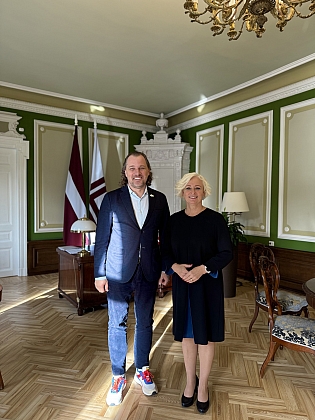 Daiga Mieriņa tiekas ar LDDK Latvijas Darba devēju konfederācijas prezidentu