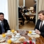 Andrejs Klementjevs tiekas ar Ziemeļkorejas vēstnieku