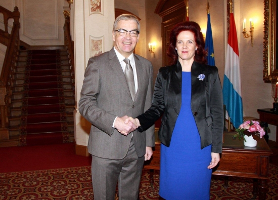 Saeimas priekšsēdētāja oficiālā vizītē apmeklē Luksemburgu