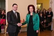 Speaker of the Saeima and her shadows meet with Ambassador of Georgia 
