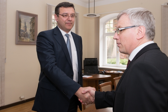 Jānis Reirs tiekas ar Lietuvas finanšu ministru