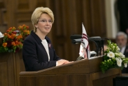 Mūrniece at the ceremonial sitting of 18 November: The state can exist as long as its people want it to exist 
