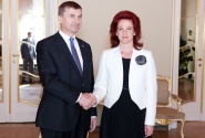 Solvita Āboltiņa ar Igaunijas premjerministru pārrunā abu valstu divpusējās attiecības