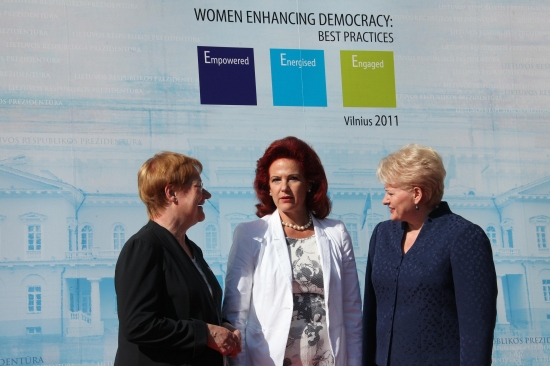 Solvita Āboltiņa piedalās pasaules sieviešu līderu konferencē par sieviešu ieguldījumu demokrātijas veicināšanā