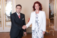 Saeimas priekšsēdētāja tiekas ar jauno Austrijas vēstnieku