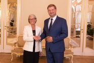 Andrejs Klementjevs pateicas Beļģijas vēstniecei par ieguldījumu abu valstu attiecību stiprināšanā