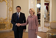Ināra Mūrniece tiekas ar jauno Uzbekistānas vēstnieku Latvijā