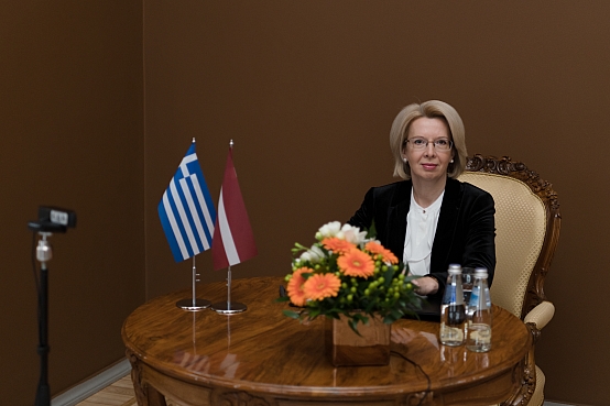 Ināras Mūrnieces attālinātā tikšanās ar Grieķijas vēstnieku