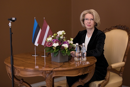 Ināras Mūrnieces attālināta tikšanās ar Igaunijas parlamenta priekšsēdētāju